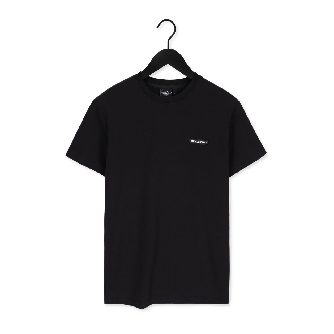 T-shirt zwart met bedrukking achterzijde